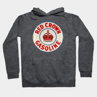 Red Crown Gasoline distressed vintage sign reproduction Hoodie